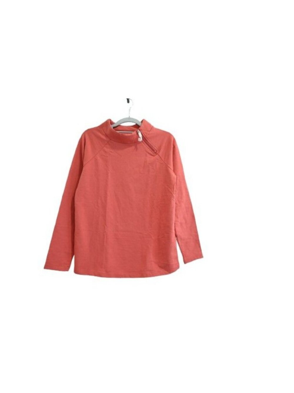 NWOT Sport Savvy French Terry Funnel Sweatshirt Clay Red Size XXS Cozy Casual To